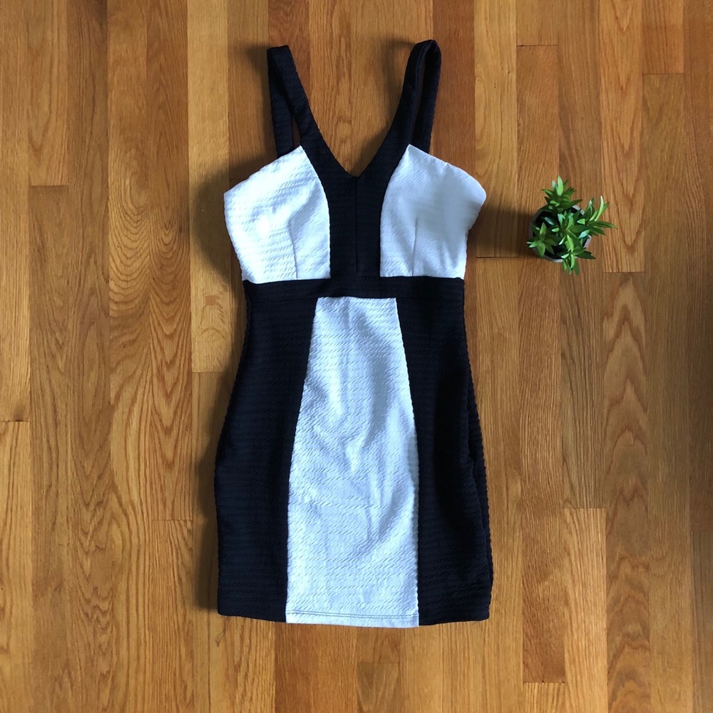 NWOT Black & White Fitted Dress